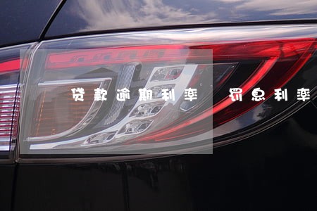 贷款逾期利率 罚息利率 贷款逾期利率 罚息利率